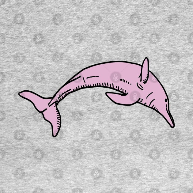 Pink river dolphin by JennyGreneIllustration